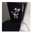 Ver imagem 1 de Adesivo Decorativo Banheiro Vaso Sanitário Floral Flor 01:branco