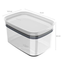 Pote Hermético Pequeno Retangular com Tampa 650ml Porta Mantimentos Cozinha Branco - 3