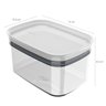 Pote Hermético Pequeno Retangular com Tampa 650ml Porta Mantimentos Cozinha Branco - 3