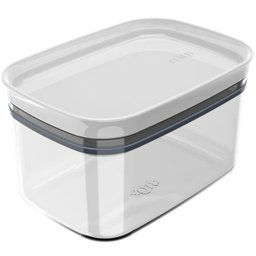Pote Hermético Pequeno Retangular com Tampa 650ml Porta Mantimentos Cozinha Branco - 1
