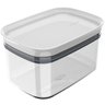 Pote Hermético Pequeno Retangular com Tampa 650ml Porta Mantimentos Cozinha Branco - 1