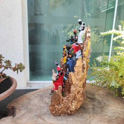 Altar Congá com 12 Orixás de 10 Cm Umbanda Dourado - 6