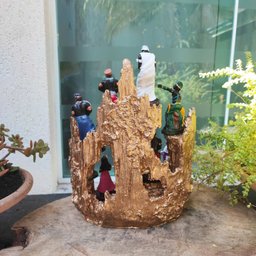 Altar Congá com 12 Orixás de 10 Cm Umbanda Dourado - 5