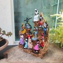 Ver imagem 7 de Altar Congá com 12 Orixás de 10 Cm Umbanda Dourado