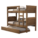 Ver imagem 2 de Beliche C/ Escada e Cama Auxiliar com 3 Colchões Kit Incluso:beliche/castanho