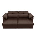 Ver imagem 6 de Sofá Retrátil Elétrico Sala de Estar Nolan Bipartido 175cm Conforto Premium em Couro Marrom Brilho G