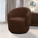 Ver imagem 2 de Poltrona Decorativa Orgânica Névoa Bouclê Marrom E03 - D’Rossi