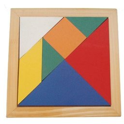 Brinquedos Educativos - Jogo Tangram - 20x20cm 7 Peças - 1