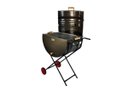 Ver imagem 1 de Churrasqueira Meio Tambor Grill 200l Grelha,suporte E Rodas