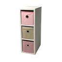Ver imagem 1 de Mesa de Cabeceira Gaveteiro com 3 Gavetas - Organibox - 18x55x30cm