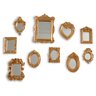 Kit 10 Peças Molduras Resina Espelho Vintage Parede Quadros Dourado. - 2