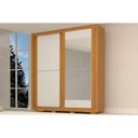 Ver imagem 1 de Guarda Roupa Casal 2 Portas de Correr (1 C/ Espelho) e 3 Gavetas Nicole Flex Cinamomo/cinamomo ou