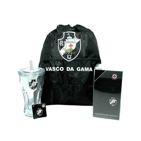 Copo Com Canudo 550ml E Mochila Tipo Saco - Vasco - 1