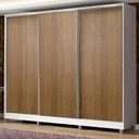 Ver imagem 4 de Guarda Roupa Casal MDF Zurique 3 Portas Branco Rustic Madesa