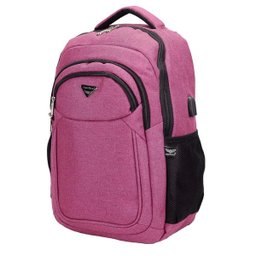 Mochila Costas Masculina Executiva Santino Vermelha USB - 1
