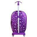 Ver imagem 4 de Kit Mochila Rodinha + Lancheira + Estojo Unicórnio Roxo
