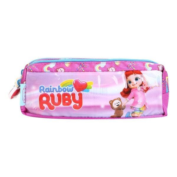 Estojo Escolar Infantil Rainbow Ruby Pacific Rosa - 3