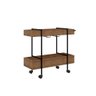 Carrinho Bar para Bebidas Estilo Industrial Rodízio 93,5cm Cor:vermont com Preto Fosco - 9