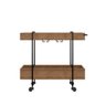 Carrinho Bar para Bebidas Estilo Industrial Rodízio 93,5cm Cor:vermont com Preto Fosco - 8