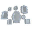 Ver imagem 1 de Kit 8 Peças Molduras Resina Espelho Vintage Parede Provençal Bc Envelhecido