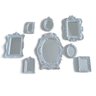 Kit 8 Peças Molduras Resina Espelho Vintage Parede Provençal Bc Envelhecido - 2