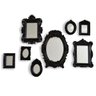 Kit 8 Pçs Molduras Resina Espelho Vintage Parede Provençal Preto. - 1