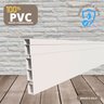 Rodapé Pvc7 Branco 7cm Barra 2m Acabamento Frisado - 1