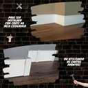 Ver imagem 2 de Kit 5 Barras Rodapé Pvc Branco 15cm Barra 2m Frisado