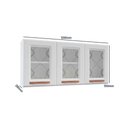 Ver imagem 3 de Armário Aéreo Cozinha Modulado Mirage New 3 Portas c/ Vidro Branco - Telasul