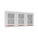 Ver imagem 1 de Armário Aéreo Cozinha Modulado Mirage New 3 Portas c/ Vidro Branco - Telasul