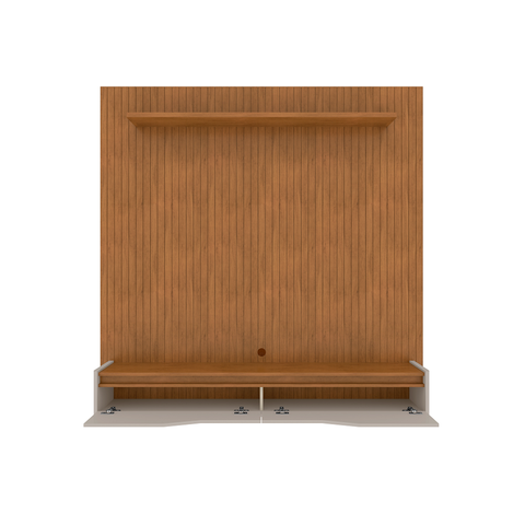 Home Suspenso Frisado Milão 1.80m para Tv 60" Marrom Off White - Casa D