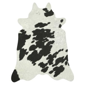 Tapete Couro de Boi - Baby Cow Salpicado Preto e Branco - 250312133984
