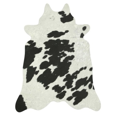Tapete Couro de Boi - Baby Cow Salpicado Preto e Branco - 250312133984