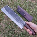 Ver mais imagens de Faca Cutelo Artesanal Zanline Estilo Antigo Aço Carbono 1070 Lâmina 25cm Bruto