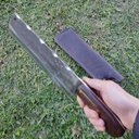 Ver imagem 7 de Faca Cutelo Artesanal Zanline Estilo Antigo Aço Carbono 1070 Lâmina 25cm Bruto