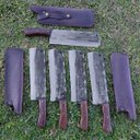 Ver imagem 4 de Faca Cutelo Artesanal Zanline Estilo Antigo Aço Carbono 1070 Lâmina 25cm Bruto