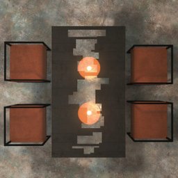 Mesa de Jantar Vazada Vintage Industrial de Metal Retangular - 3 Mesa de Jantar Vazada Vintage Industrial de Metal Retangular - 3