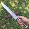 Faca Gaúcha para Churrasco 10" Cabo Rabo de Tatu Aço Carbono 1070 e Bainha Couro - 7