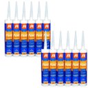 Ver imagem 1 de Kit 12 Adesivo Selante Pu 40 Cinza Autofix 360g