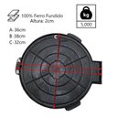 Ver imagem 2 de Tampa Tampão de Chão Passagem Articulado Ferro Fundido 32cm