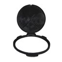 Ver imagem 3 de Tampa Tampão de Chão Passagem Articulado Ferro Fundido 32cm