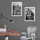 Ver imagem 1 de Kit 2 Quadros Fotografias Antigas São Paulo 24x18cm - com Vidro:madeira Preta