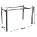 Ver imagem 4 de Pé de Mesa Cromada Valência Tampo Vidro 1,50 Sala Jantar Ql