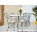 Ver imagem 5 de Pé de Mesa Cromada Valência Tampo Vidro 1,50 Sala Jantar Ql