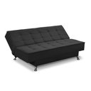 Ver imagem 7 de Sofá Cama 3 Lugares 1,80m Daise Suede Preto Madelina Decor