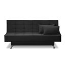Ver imagem 2 de Sofá Cama 3 Lugares 1,80m Daise Suede Preto Madelina Decor