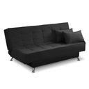 Ver imagem 3 de Sofá Cama 3 Lugares 1,80m Daise Suede Preto Madelina Decor