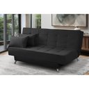Ver imagem 1 de Sofá Cama 3 Lugares 1,80m Daise Suede Preto Madelina Decor