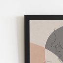 Ver imagem 2 de Desenho Silhueta Perfil Quadro Moldura Preta 60x40cm