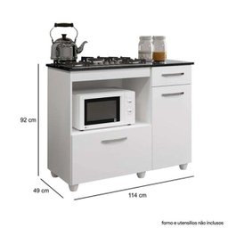 Kit Balcão Violeta Branco com Cooktop Preto 4 Bocas Bivolt Chamalux - 3